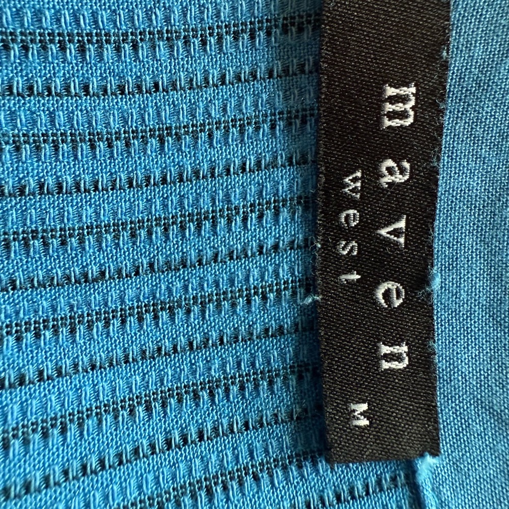 Maven West Blue Ribbed Ruffled Tunic - Picture 8 of 8